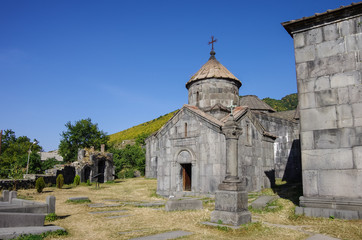 Fototapeta na wymiar Haghpatavank (Haghpat Monastery), a medieval Armenian monastery complex in It's a UNESCO World Heritage site
