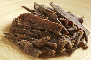 pieces of artisan beef jerky
