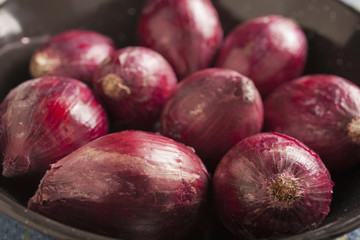 Red onions, sometimes called Bermuda or Bombay onions