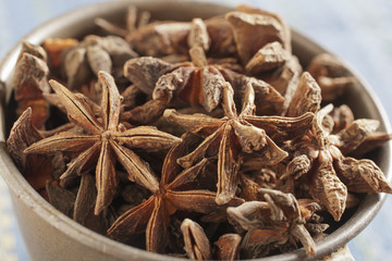 A bowl of whole star anise
