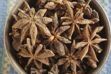 A bowl of whole star anise