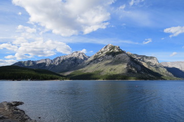 Photography: Beautiful landscape with a lake and clouds. Banff, Alberta, Canada.