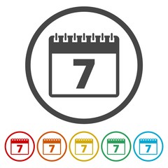 Calendar icon - number 7