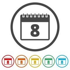 Calendar icon - number 8