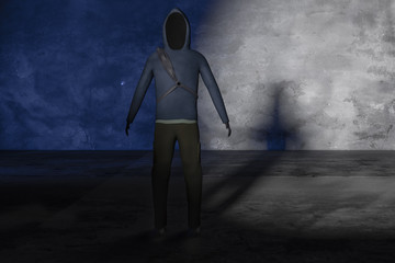 Obraz premium A hacker at work for example data claw