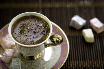 Turkish coffee with Turkish delight