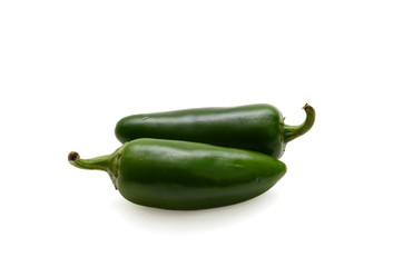 Green Jalapeno Pepper Isolated On White Background