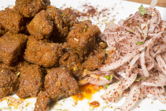 Turkish foods; Liver (Arnavut Ciger)