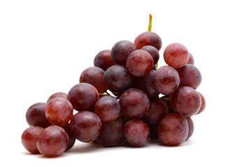 Red Grapes Isolated On White Background