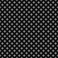 Vector seamless pattern, black & white endless minimalist texture, simple abstract monochrome background, rounded geometric figures. Design element for prints, textile, decoration, package, stationery