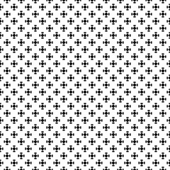 Vector seamless pattern, black & white endless minimalist texture, simple abstract monochrome background with rounded figures. Repeat geometric tiles. Design for prints, textile, decoration, package