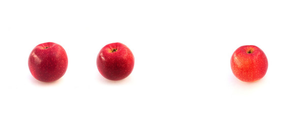 apples isolated on white background