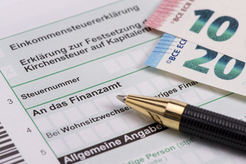 Einkommensteuererklärung für Finanzamt