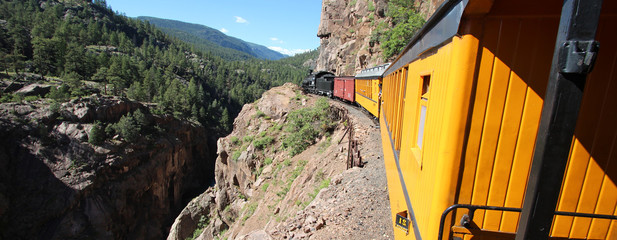Vintage steam train / Durango (Colorado - USA) - obrazy, fototapety, plakaty