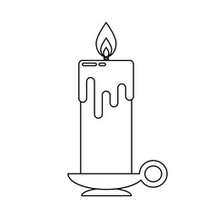 candle in flat style.