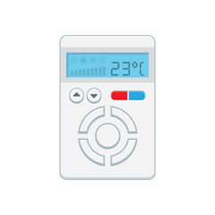 Temperature controller, electronic thermostat with a screen.