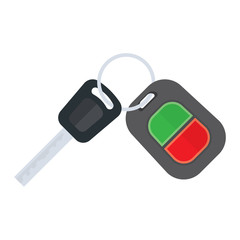 car keys on a white background