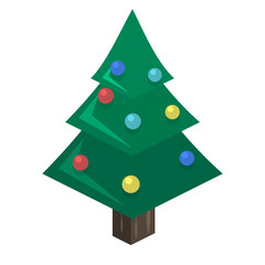christmas tree over blue background vector illustration