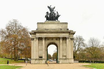Fototapeta na wymiar Duke of Wellington Memorial Arch, London