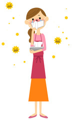 花粉症の女性