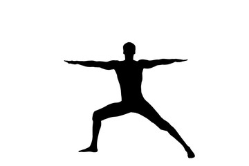 Fototapeta na wymiar yoga silhouette