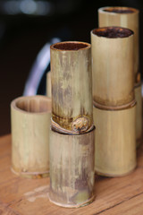 Naklejka premium bamboo coffee mug