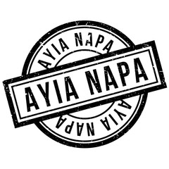Ayia Napa rubber stamp. Grunge design with dust scratches. Effects can be easily removed for a clean, crisp look. Color is easily changed.