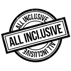 All Inclusive rubber stamp. Grunge design with dust scratches. Effects can be easily removed for a clean, crisp look. Color is easily changed.