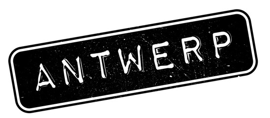 Antwerp rubber stamp. Grunge design with dust scratches. Effects can be easily removed for a clean, crisp look. Color is easily changed.