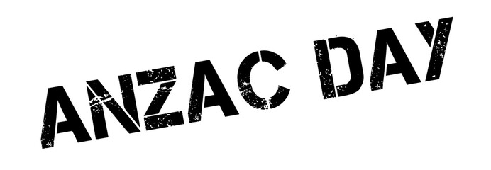Anzac Day rubber stamp. Grunge design with dust scratches. Effects can be easily removed for a clean, crisp look. Color is easily changed.