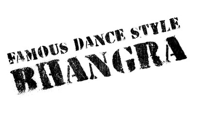 Famous dance style, Bhangra stamp. Grunge design with dust scratches. Effects can be easily removed for a clean, crisp look. Color is easily changed.