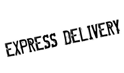 Express delivery stamp. Grunge design with dust scratches. Effects can be easily removed for a clean, crisp look. Color is easily changed.