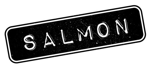 Fototapeta premium Salmon rubber stamp. Grunge design with dust scratches. Effects can be easily removed for a clean, crisp look. Color is easily changed.