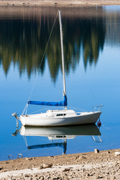Sailboat Docked at Shore 2