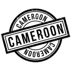 Cameroon rubber stamp. Grunge design with dust scratches. Effects can be easily removed for a clean, crisp look. Color is easily changed.