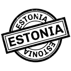 Estonia rubber stamp. Grunge design with dust scratches. Effects can be easily removed for a clean, crisp look. Color is easily changed.