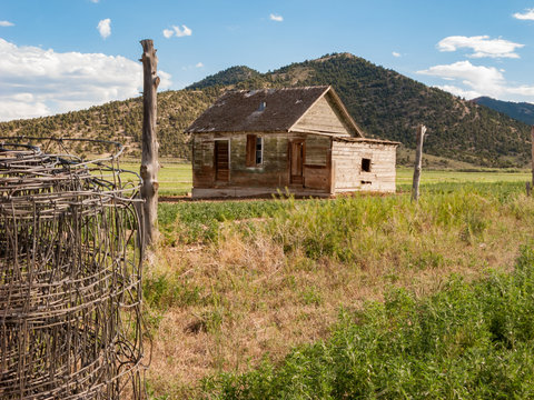 Abandoned House and Barb Wire 1
