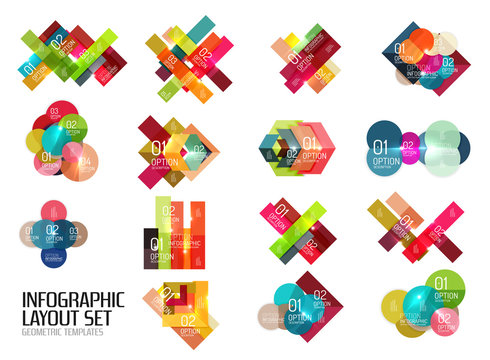 Set of buiness infographics templates