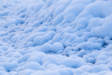 Fototapeta premium blue snow in the morning as a background