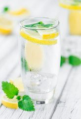 Lemonade (selective focus, close-up shot)