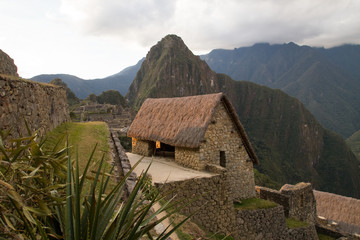Fototapeta na wymiar Machu Picchu, Peruvian Historical Sanctuary since 1981 and UNESCO World Heritage Site from 1983, one of the New Seven Wonders of the World in Machu Picchu, Peru on September 3rd, 2016
