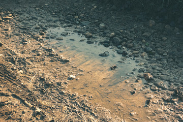 Detail of mud and stones