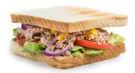 Tuna Sandwich (isolated on white)