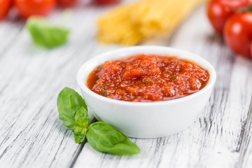 Tomato Sauce (selective focus, close-up shot)