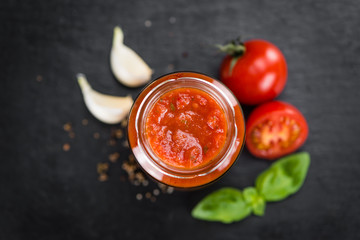 Tomato Sauce (selective focus, close-up shot)