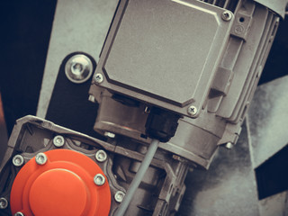 Electric engine machine with big red button