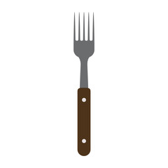 Fork icon. Cutlery dishware food restaurant and meal theme. Isolated design. Vector illustration
