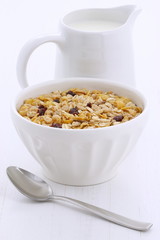Delicious muesli breakfast