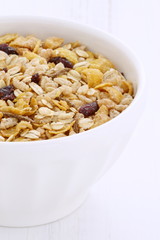 Delicious muesli breakfast