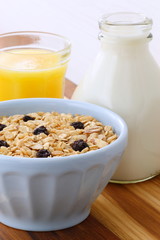 Delicious organic muesli cereal